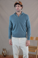 CASPIAN LAMBSWOOL V-NECK JUMPER
