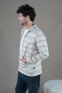 BROWN STRIPES OVERSHIRT