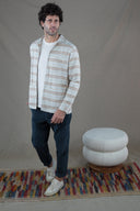 BROWN STRIPES OVERSHIRT