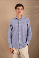 NAVY STRIPES SPORT SHIRT