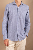 NAVY STRIPES SPORT SHIRT