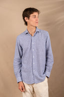 NAVY STRIPES SPORT SHIRT
