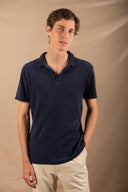 NAVY TOWEL POLO