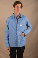 ROYAL BLUE STRIPES PATCH WORKER JACKET