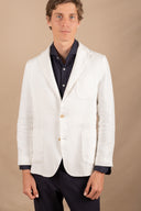 WHITE LINEN BLAZER