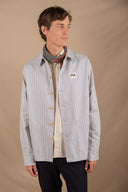 BLUE STRIPES PATCH WORKER JACKET