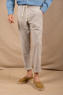 LIGHT GREY STRIPES JOGGER LONG
