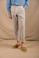 LIGHT GREY STRIPES JOGGER LONG