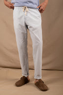 LIGHT BLUE SEERSUCKER JOGGER LONG