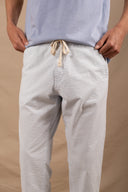 LIGHT BLUE SEERSUCKER JOGGER LONG