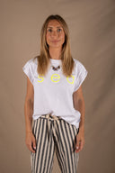 WHITE/YELLOW SEA SOLEIL T-SHIRT