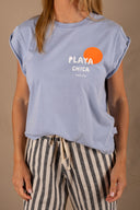 LIGHT BLUE PLAYA CHICA SOLEIL T-SHIRT