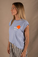 LIGHT BLUE PLAYA CHICA SOLEIL T-SHIRT