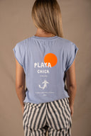 LIGHT BLUE PLAYA CHICA SOLEIL T-SHIRT