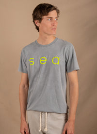 LIGHT GREY/YELLOW SEA T-SHIRT