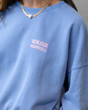 TWILIGHT BLUE BONJOUR MADEMOISELLE FEM SWEATSHIRT