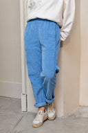 TWILIGHT BLUE CORDUROY FEM JOGGER LONG