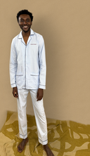LIGHT BLUE STRIPES MONSIEUR NIGHT SUIT