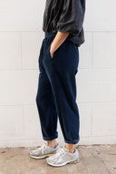NAVY CORDUROY FEM JOGGER LONG