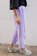 LILAC CORDUROY FEM JOGGER LONG