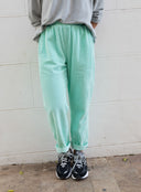 MINT GREEN CORDUROY FEM JOGGER LONG