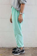 MINT GREEN CORDUROY FEM JOGGER LONG