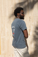 WASHED NAVY HOTEL DE LA MER T-SHIRT