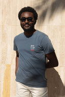 WASHED NAVY HOTEL DE LA MER T-SHIRT