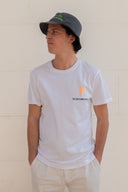WHITE ORANGE THE GENT T-SHIRT