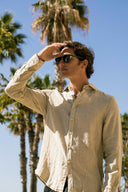 BEIGE SPORT LINEN SHIRT